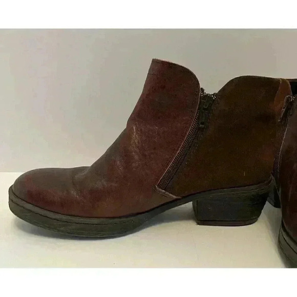 Fly London Brown Leather Ankle Boots Women’s Size EU 37 – Low Heel Booties - Picture 7 of 16